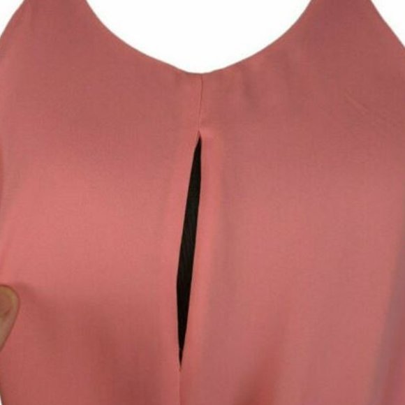 Express Coral Tie-Front Tank Top - Picture 3 of 8